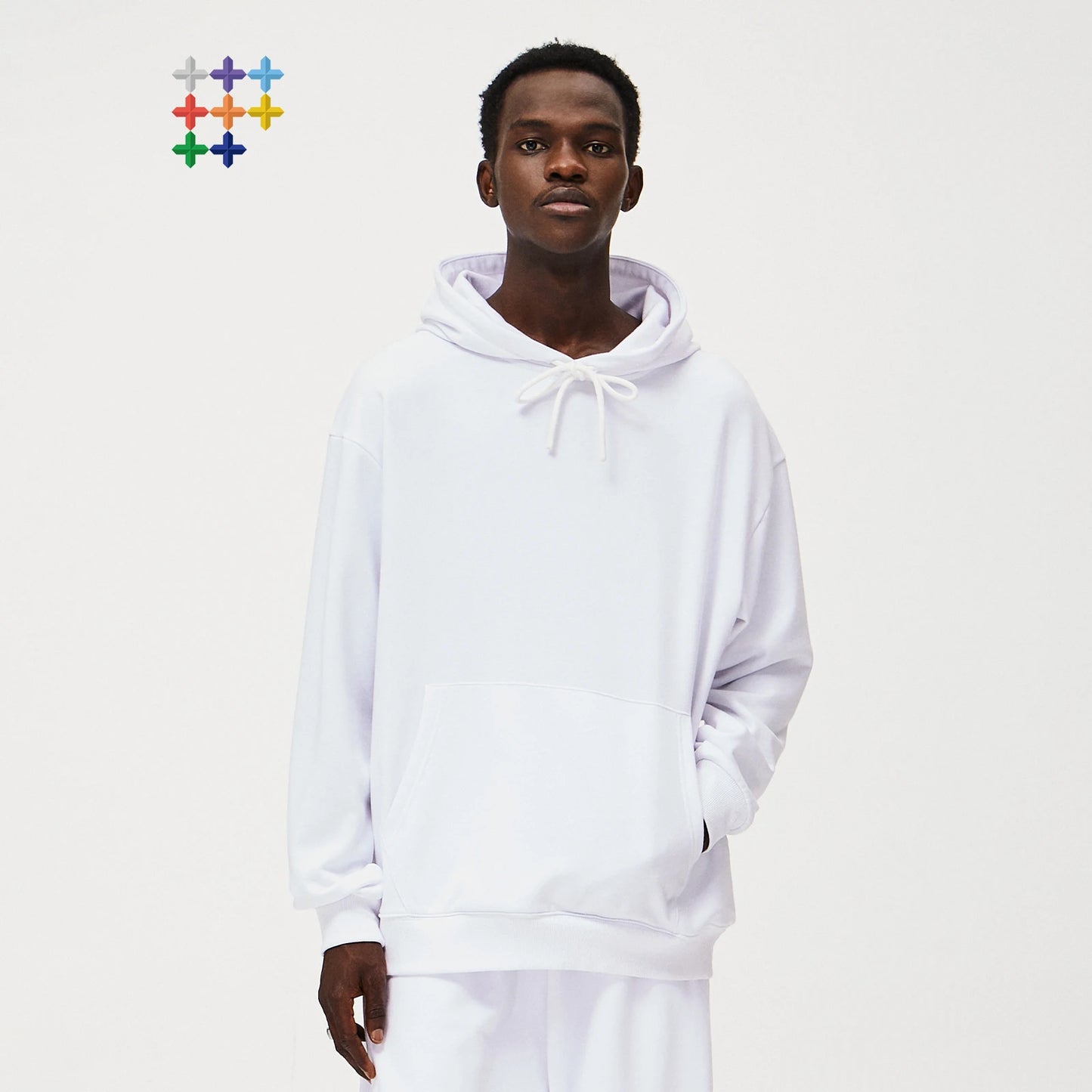 INFLATION Solid French Terry Oversized Hoodies