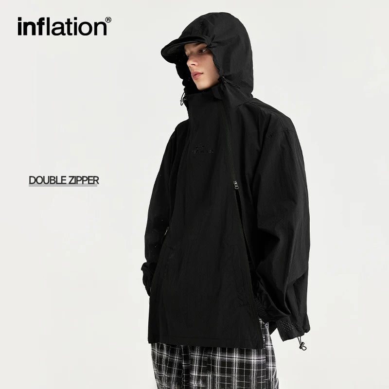 INFLAYION Outdoor Breathable Lightweight Double Zipper Jacket