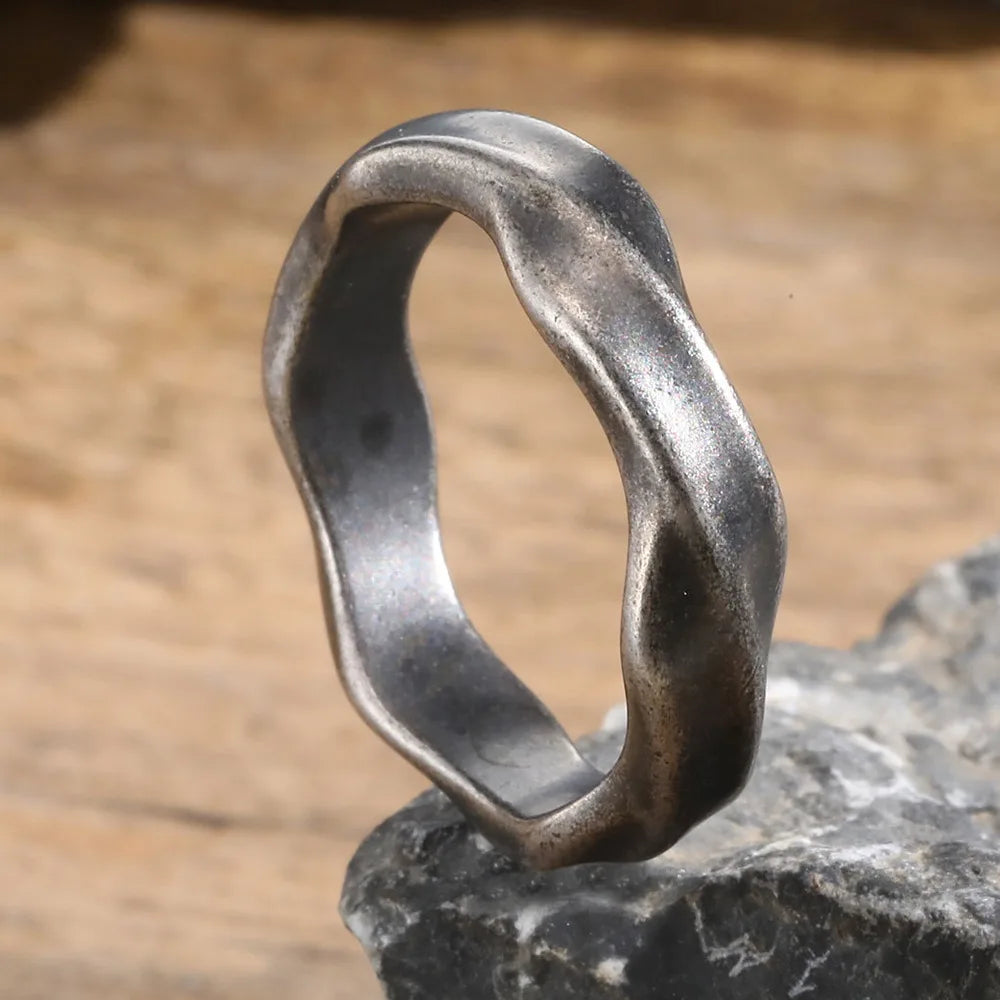 M1-FLUX BAND | Industrial Distorted Liquid Metal Rings