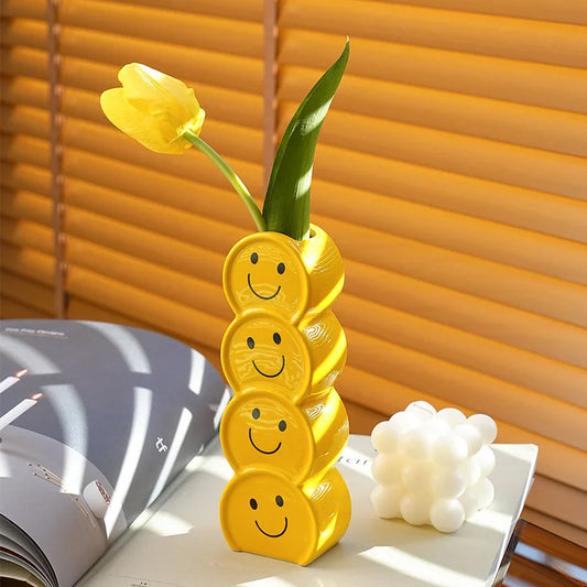 Creative Smile Face Ceramic Vase