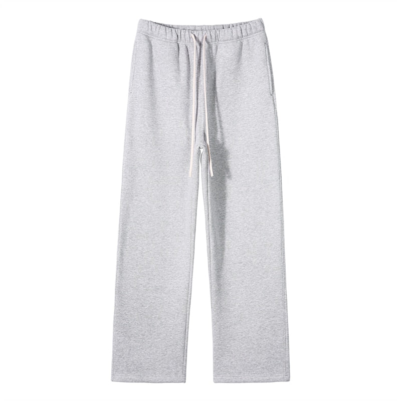 ZODF Fleece Loose Soft Comfortable Sport Solid Straight Sweatpant