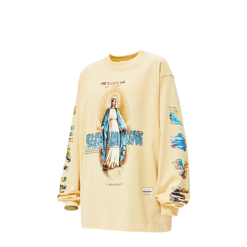 Peace And Love Oversize Graphic T-shirt