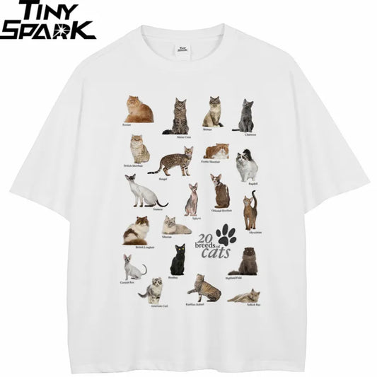 Cats Breeds Info Graphic T-Shirt