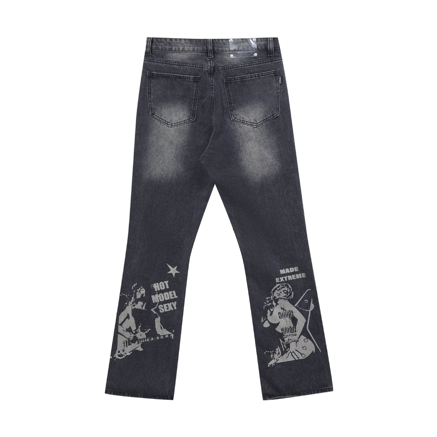 MADE EXTREME Chacter Print Hombre Jeans