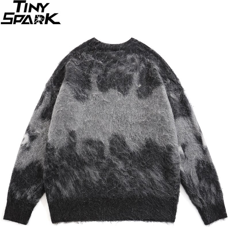 Stars Knitted Soft Thick Furry Sweater