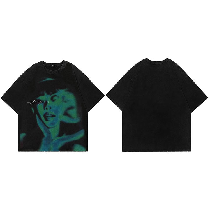 Oversized Soulmate Shadow Graphic T-shirt