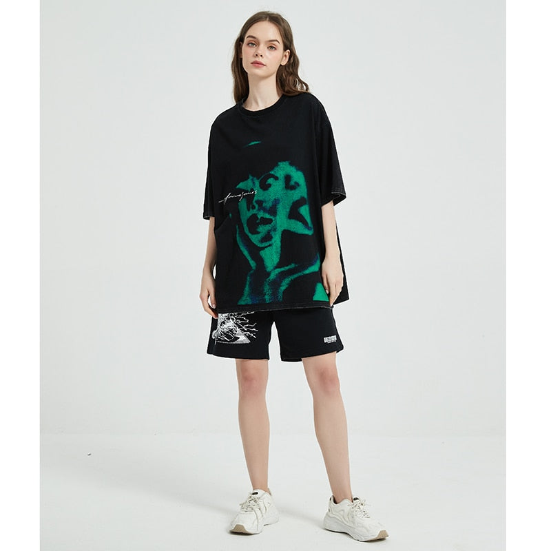 Oversized Soulmate Shadow Graphic T-shirt