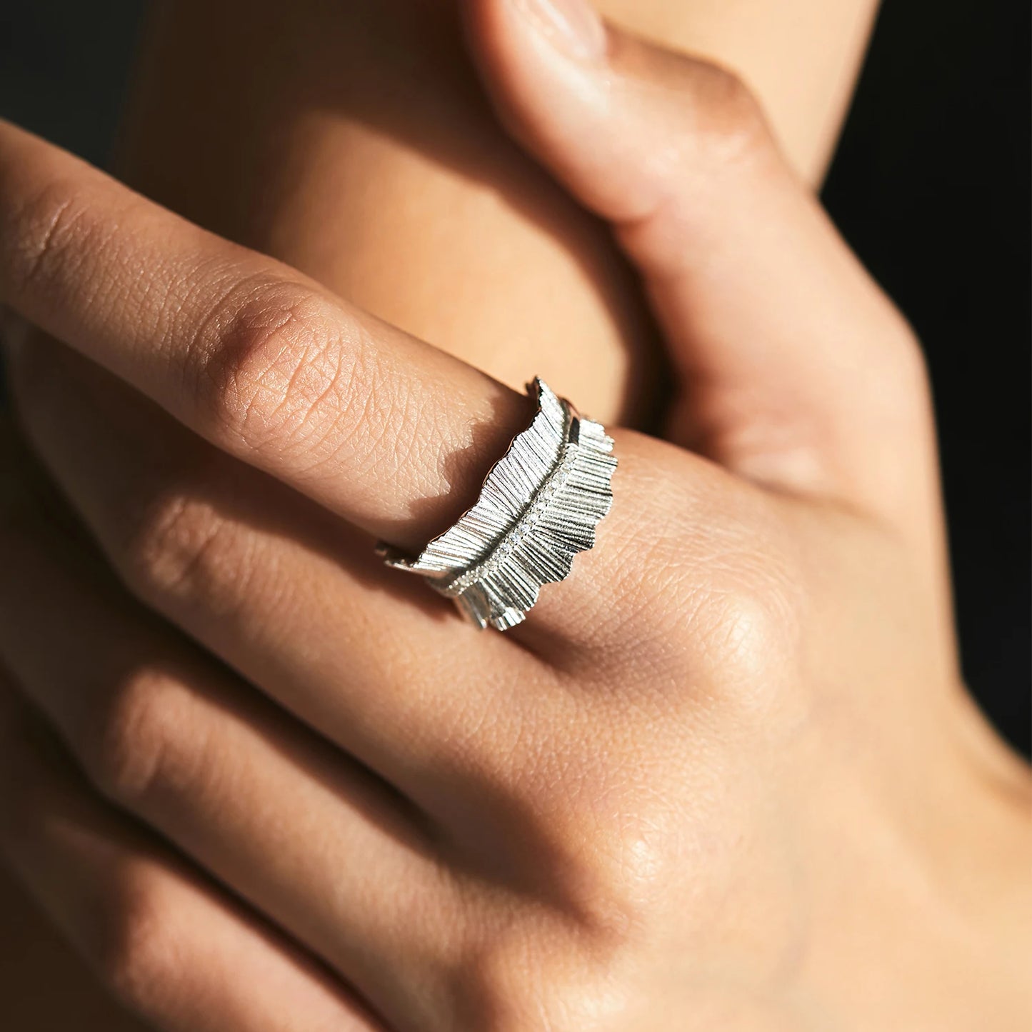 Irregular Texture Adjustable Finger Ring