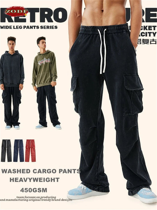 ZODF Washed Cotton Cargo Pants