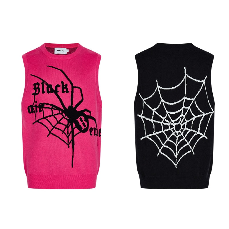 BLACK AIR Spider Jacquard Sweater Vest