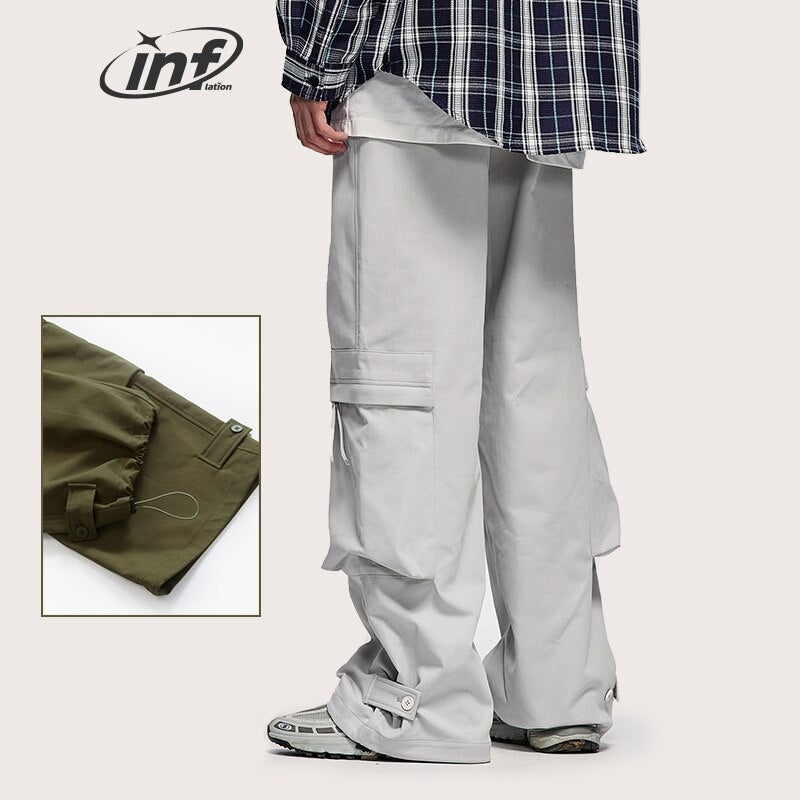 INFLATION Japanese Style Large Pockets Cargo Pants
