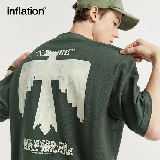 INFLATION Traceable Graphic Printed Oversized T-Shirt