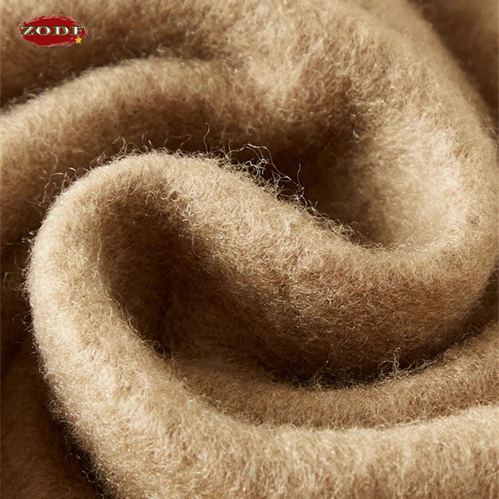 ZODF Casual Winter Fleece Solid Hoodies