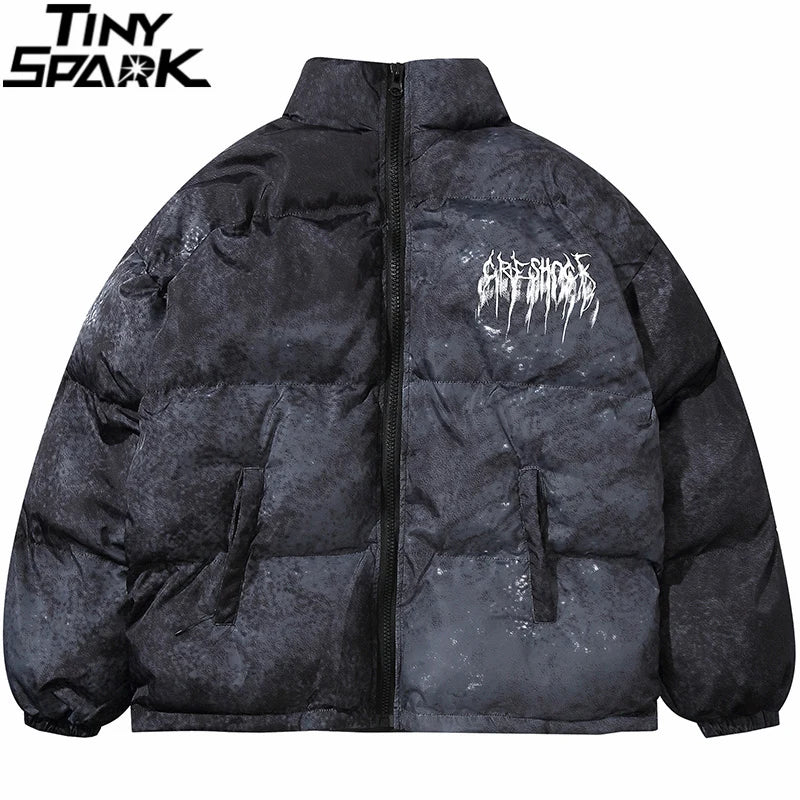 Oversized Padded Graffiti Jacket