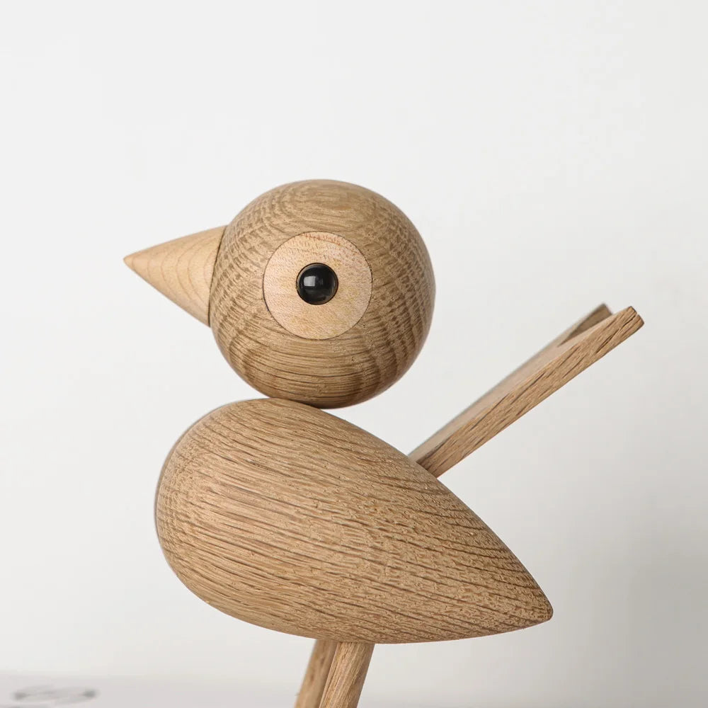 Nordic Style Oak Sparrow Figurine