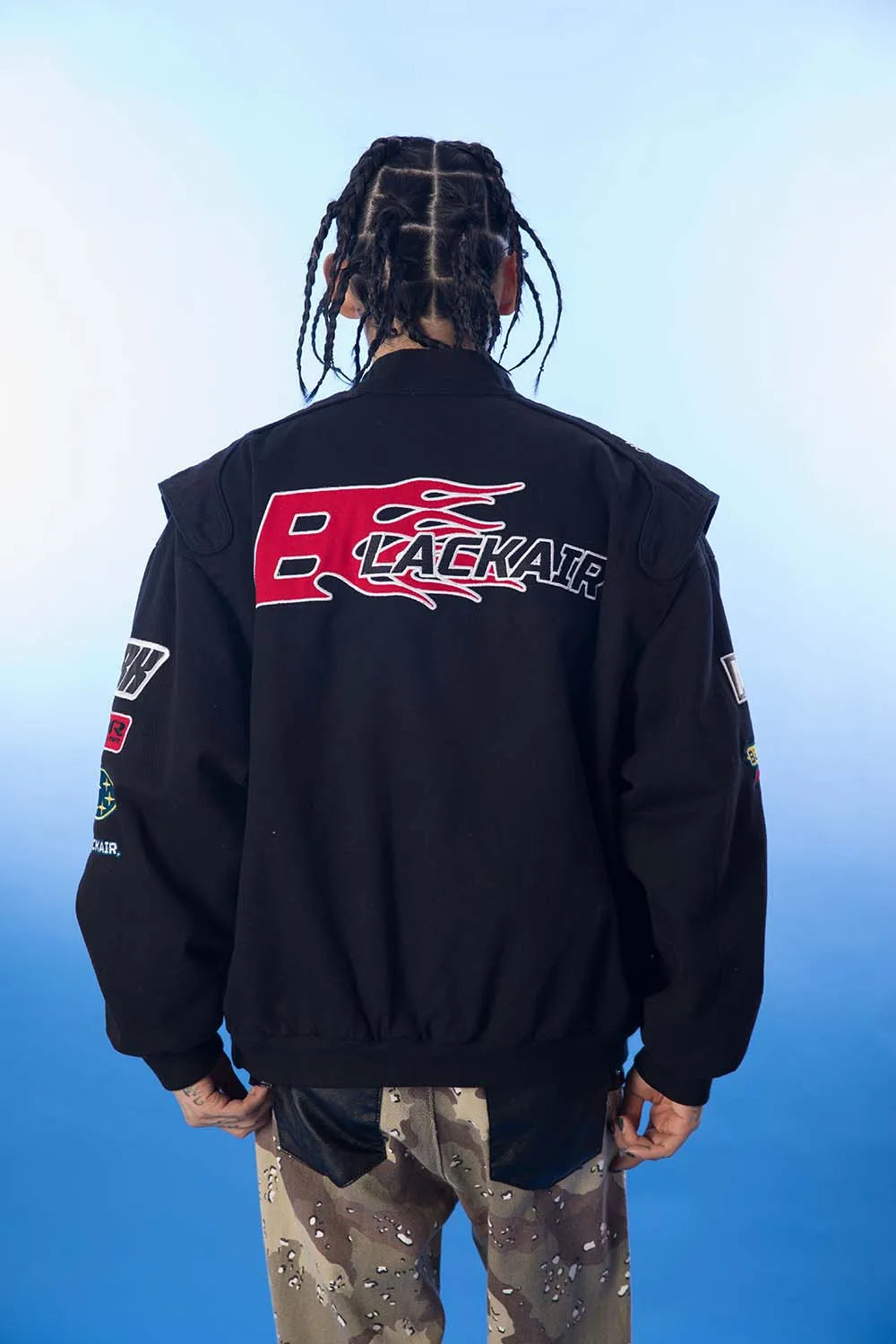 BLACK AIR Retro Racing Jacket