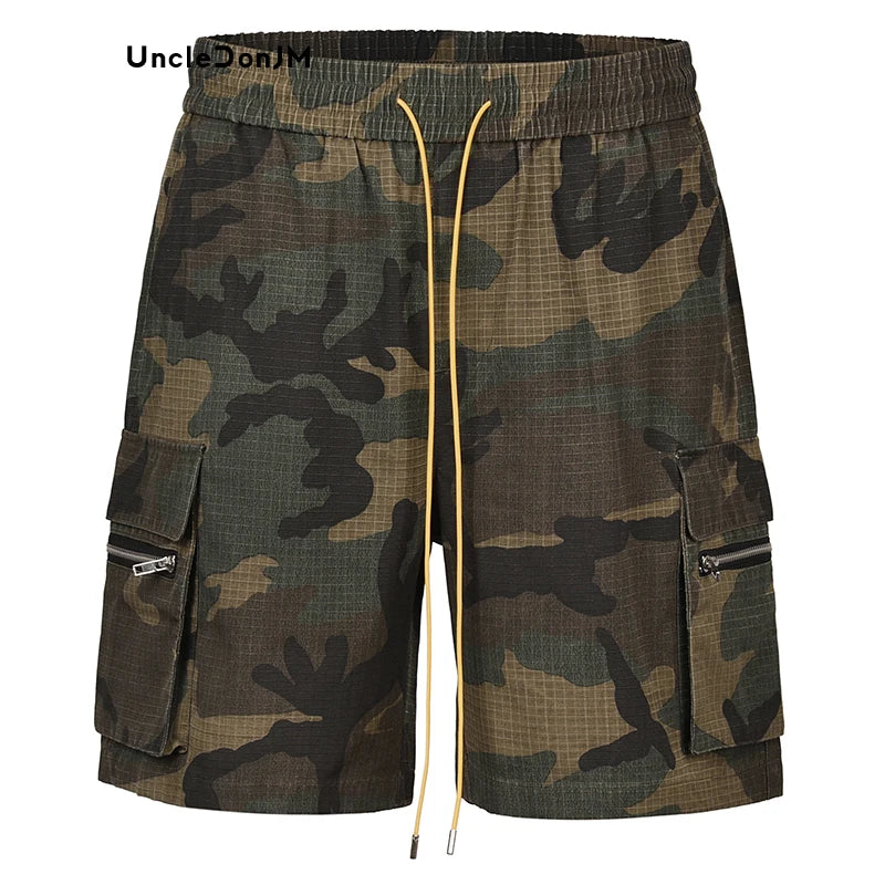 UncleDonJM Camouflage Drawstring Cargo Shorts