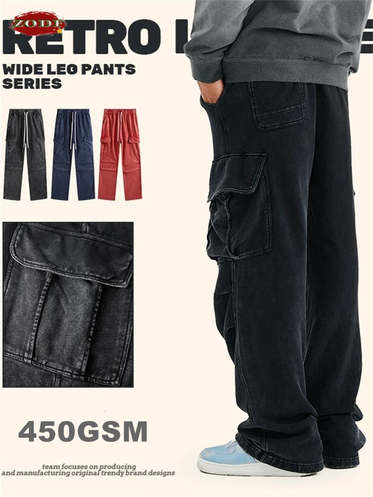 ZODF Washed Cotton Cargo Pants