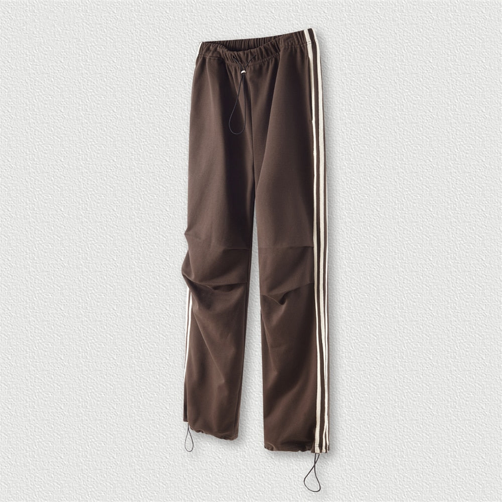 ZODF Oversized Straight Double Knee Paratrooper Trousers