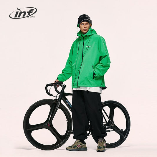 INFLATION Zip Up Hooded Windbreaker Jacket