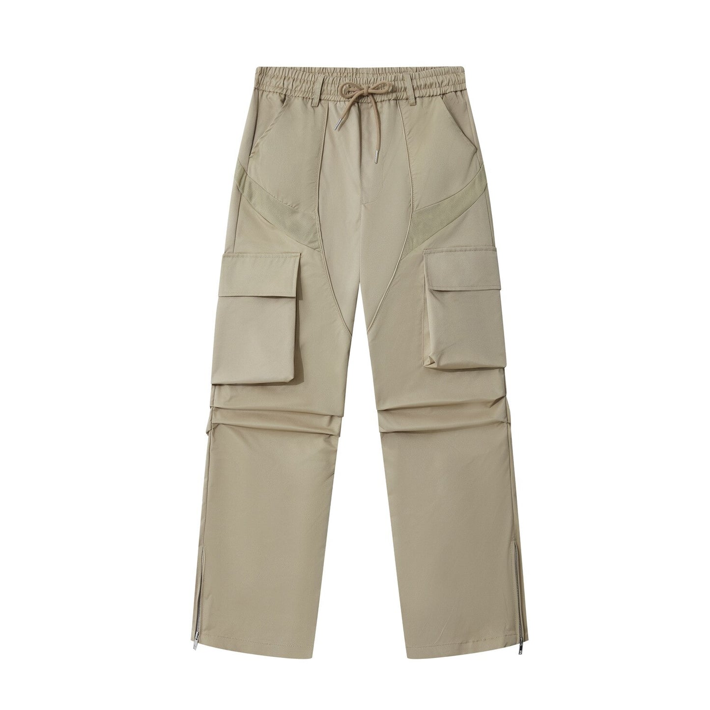 MADEEXTREME Pleated Pockets Casual Cargo Pants