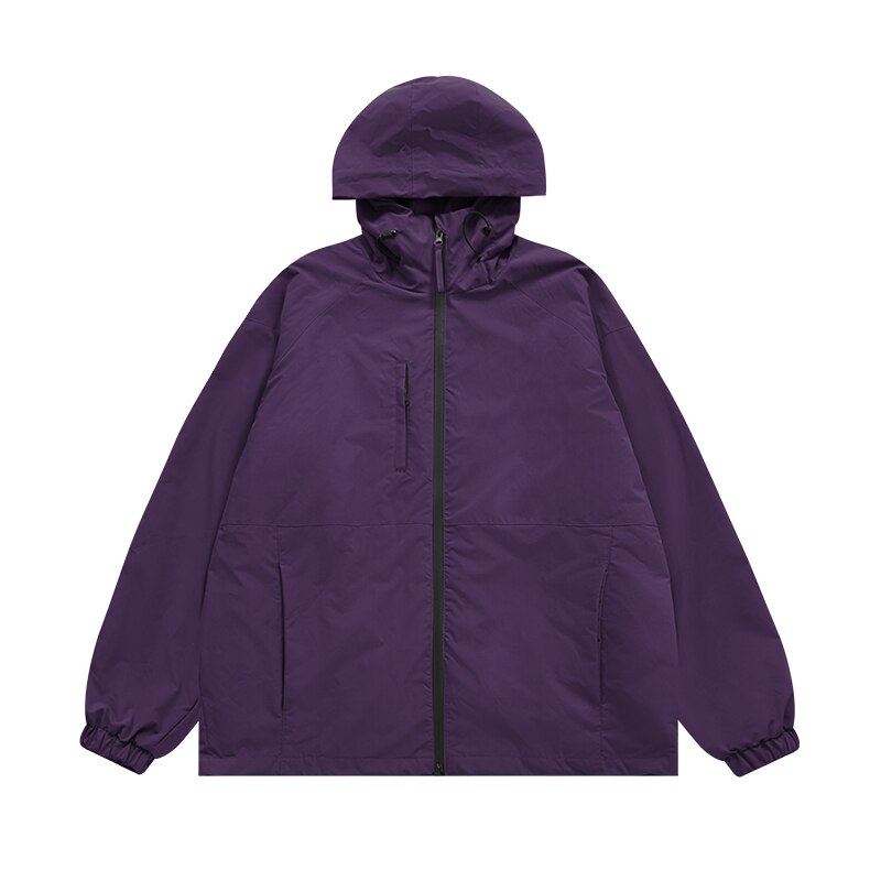 INFLATION High Collar Hooded Outdoor Zip Up Oversized Windproof Jacket