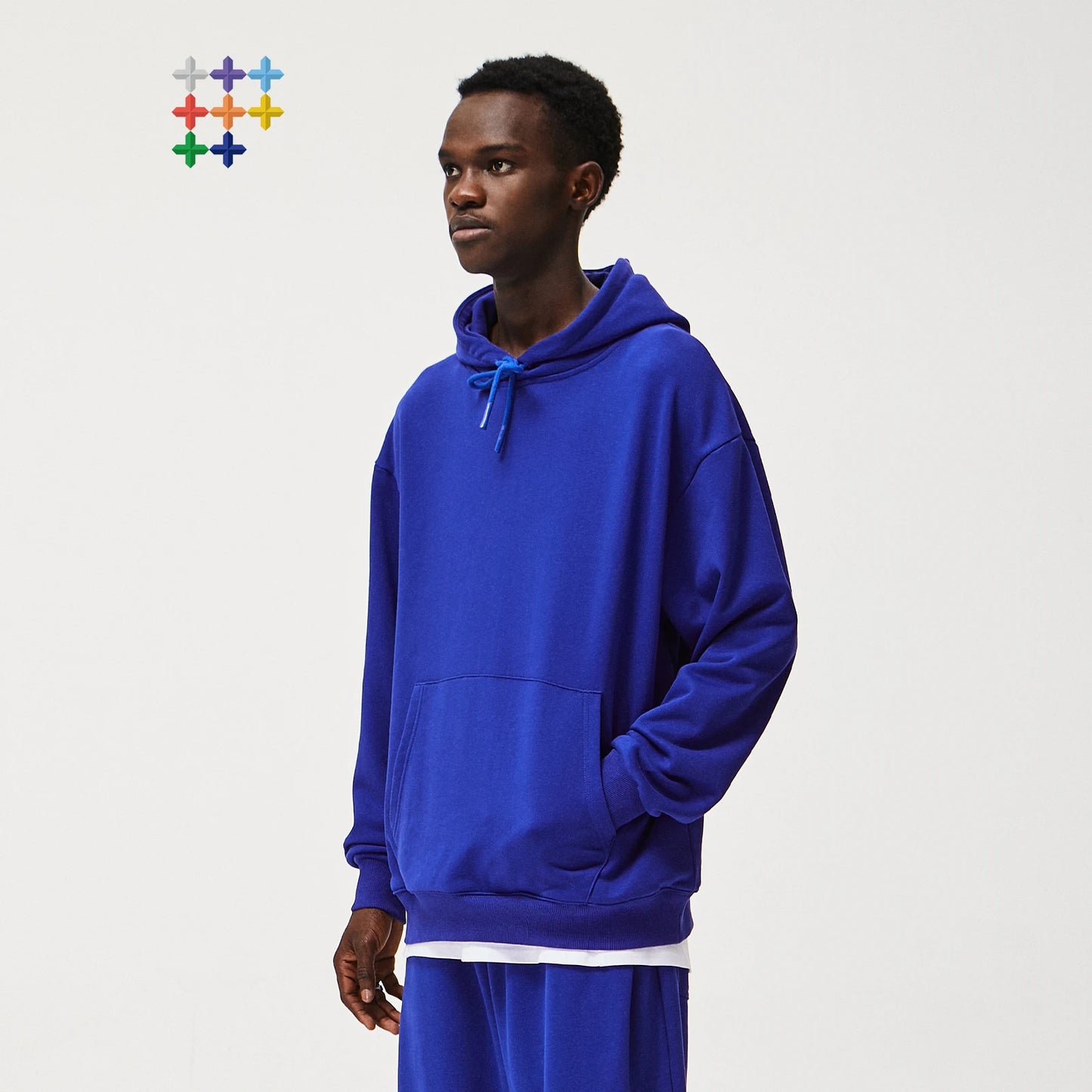 INFLATION Solid French Terry Oversized Hoodies