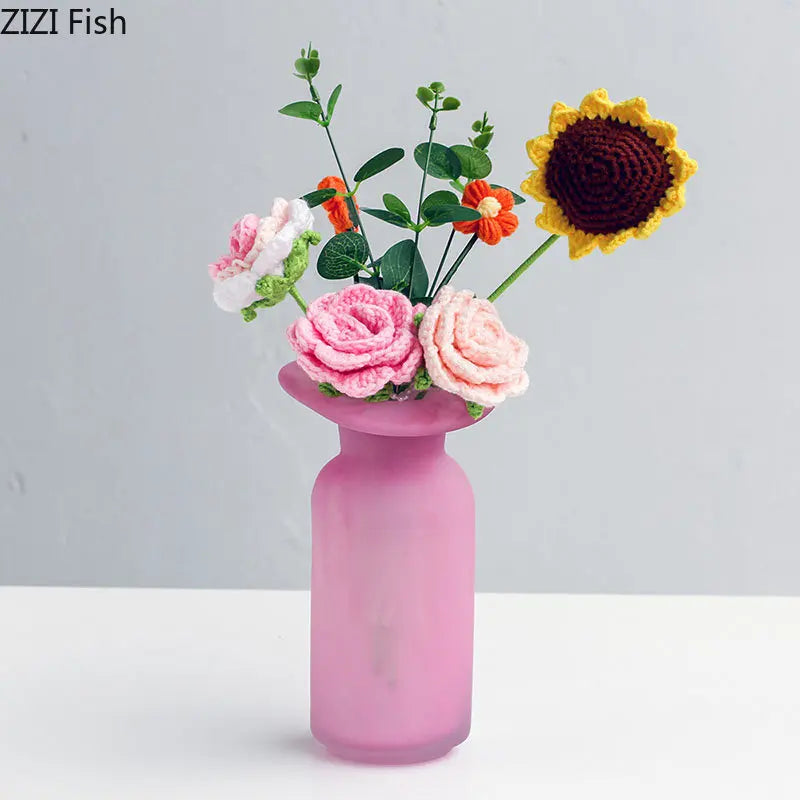 Matte Pink Glass Vase