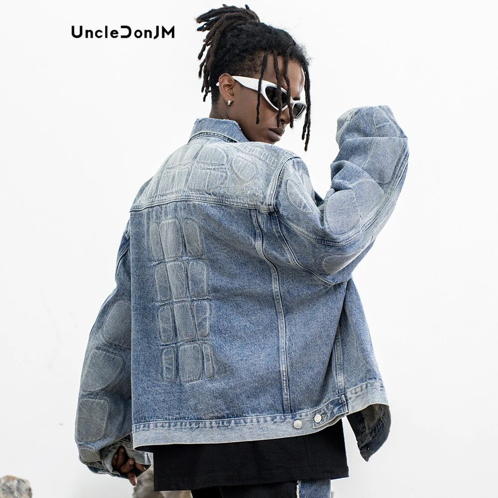 Armor Denim Distressed Oversized Jacket