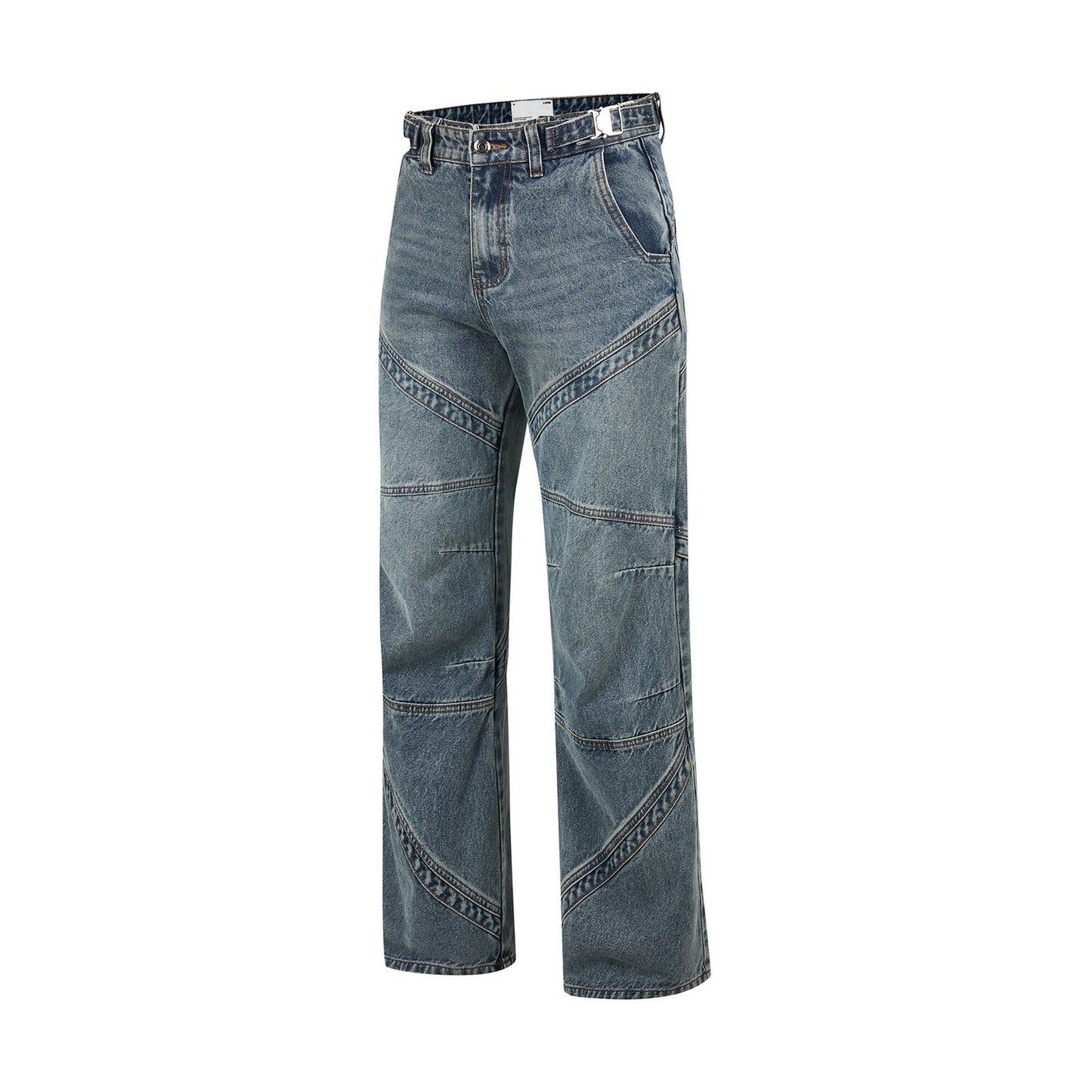 Loose Deconstructed Cutting Wide Leg Baggy Jeans