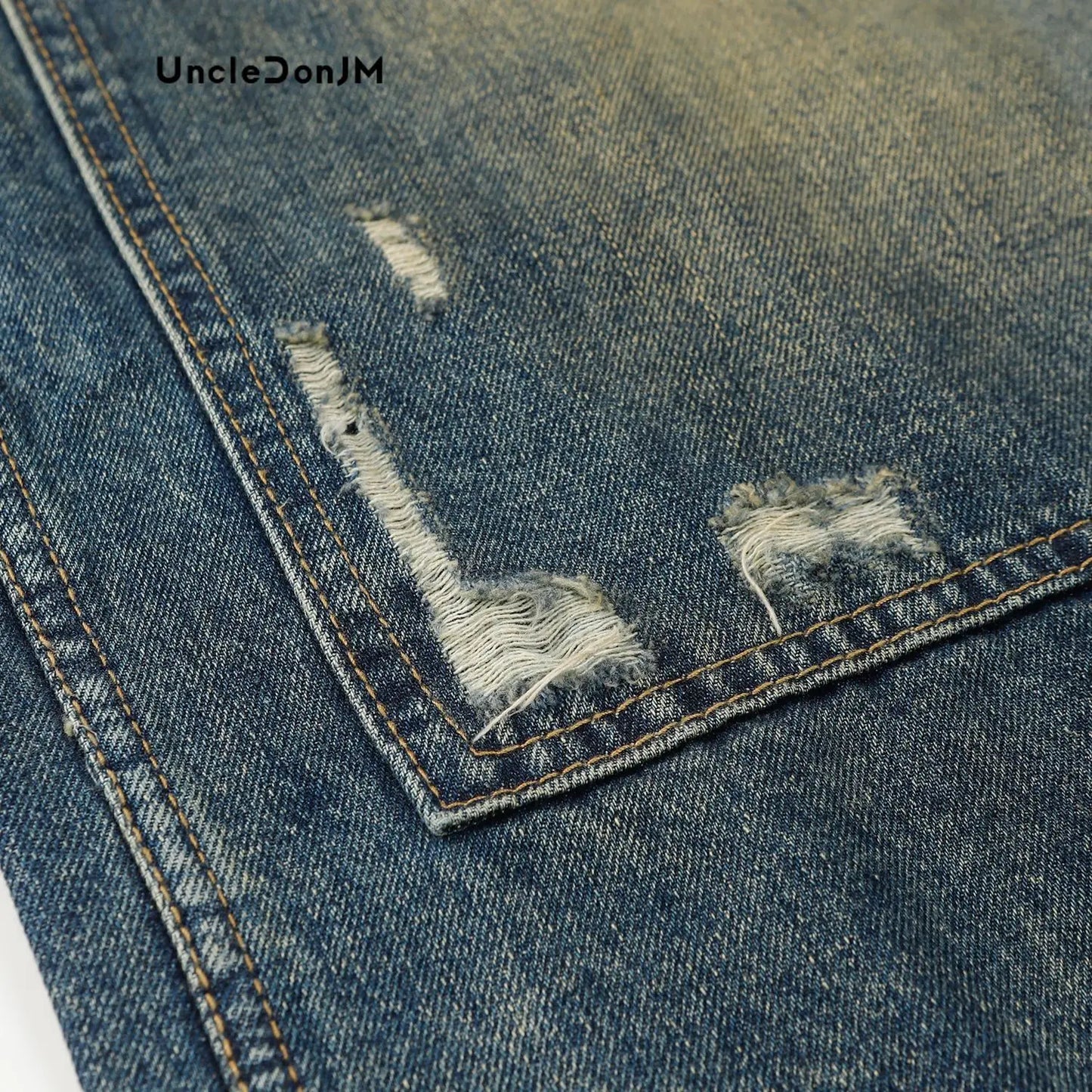 Blue Distressed Baggy Jeans