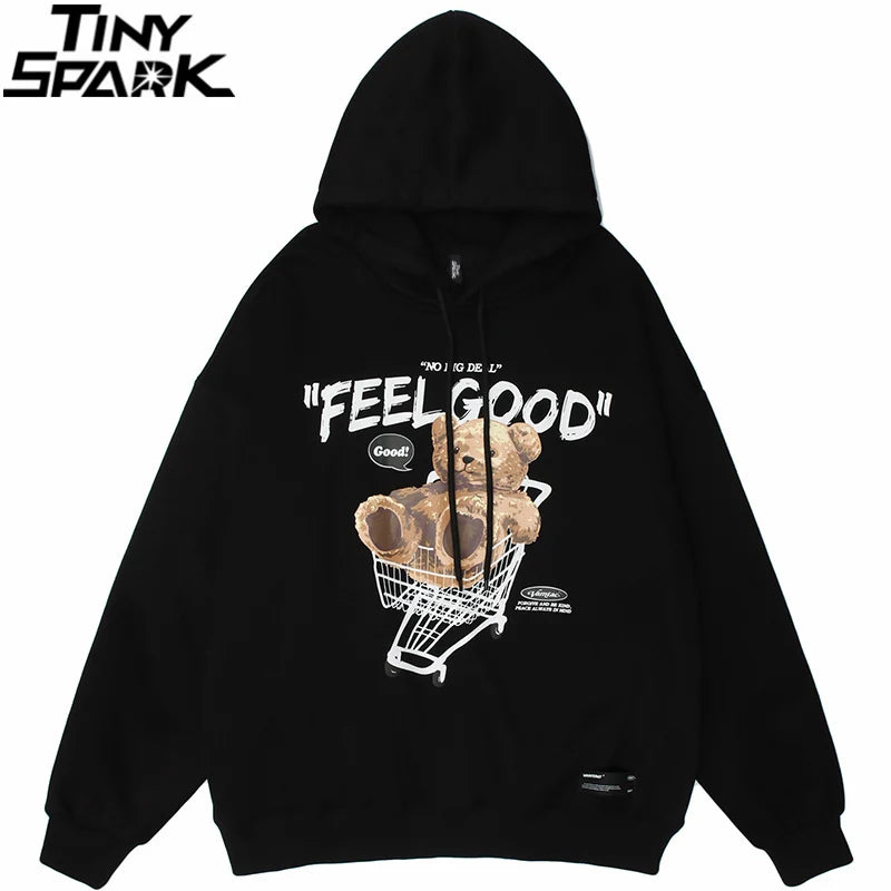 Feel Good Bear Graphic Hoodie