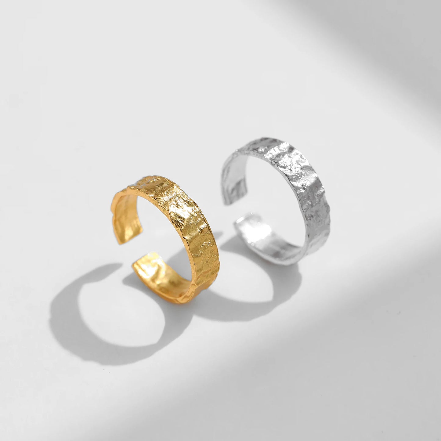 Scrub Texture Stackable Rings