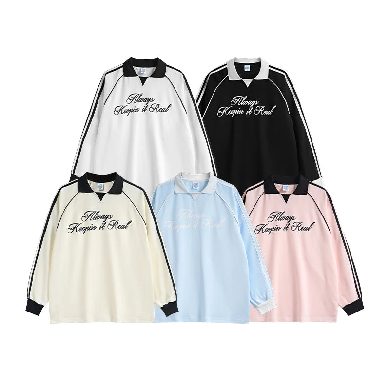 Overszied Colorblock Long-sleeved Tee