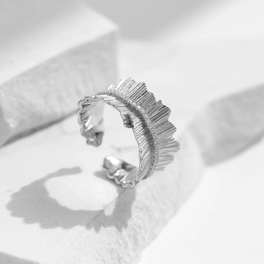 Irregular Texture Adjustable Finger Ring