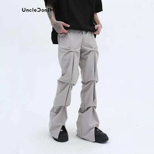 UncleDonJM Techwear Tactical Pleated Pants