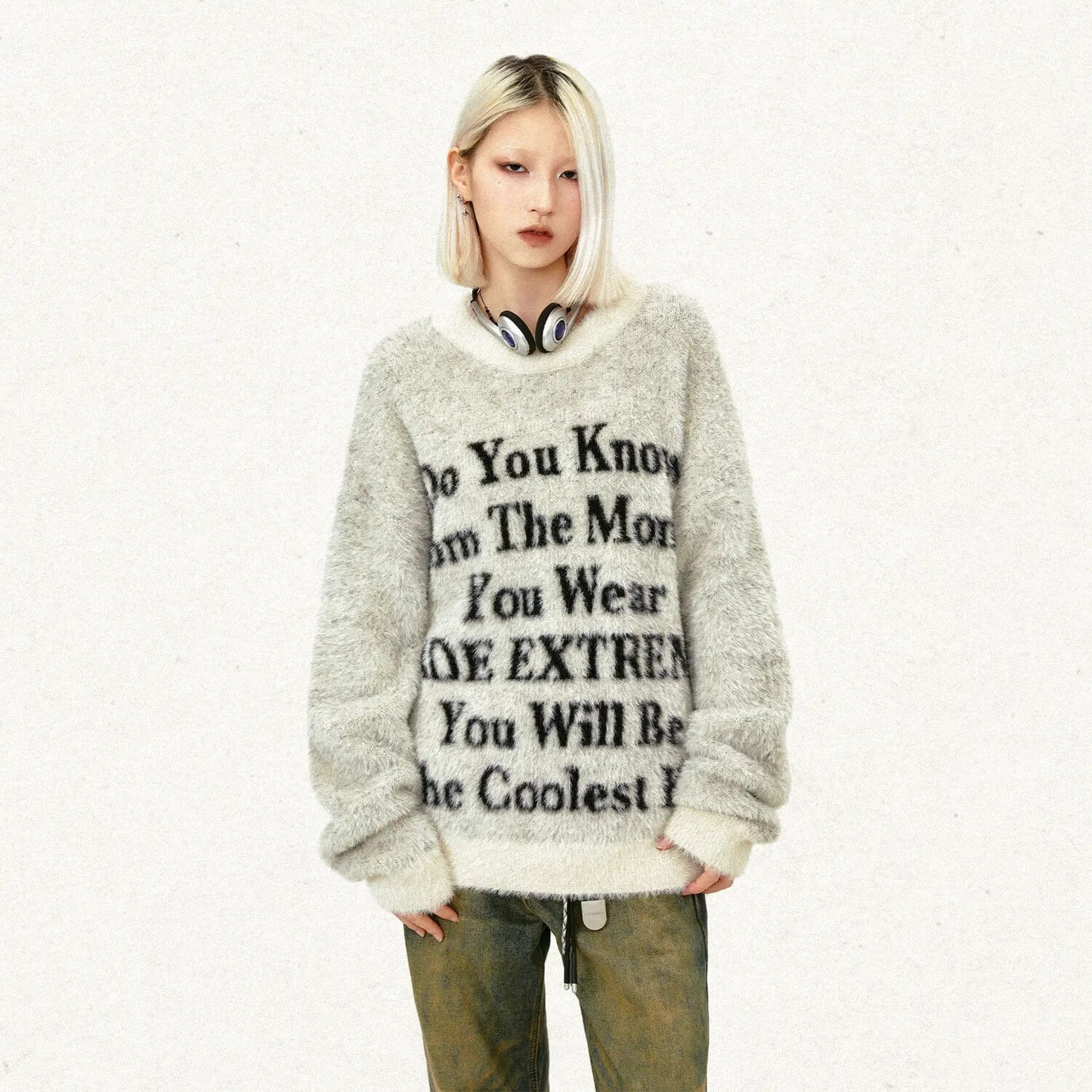 MADE EXTREME Slogan Letter Culture Sweater