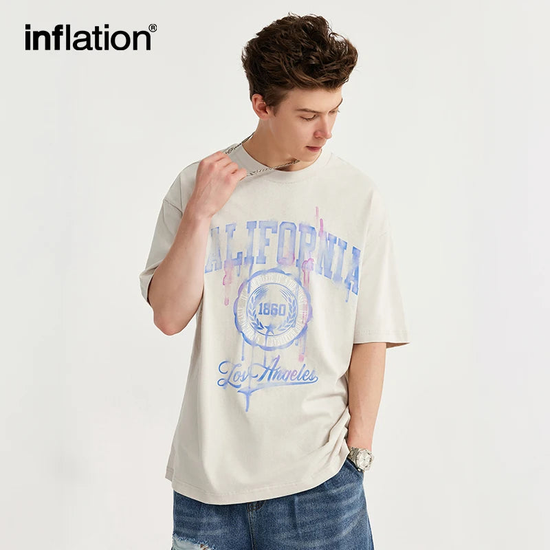 INFLATION California Letter Printed T-shirt