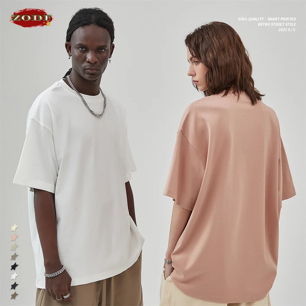 ZODF Solid Cotton Oversized T-Shirt