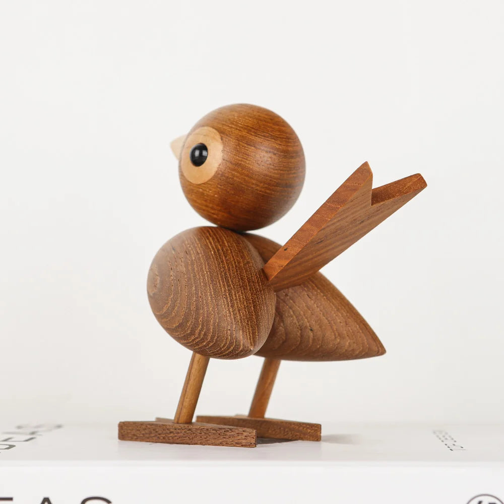 Nordic Style Oak Sparrow Figurine