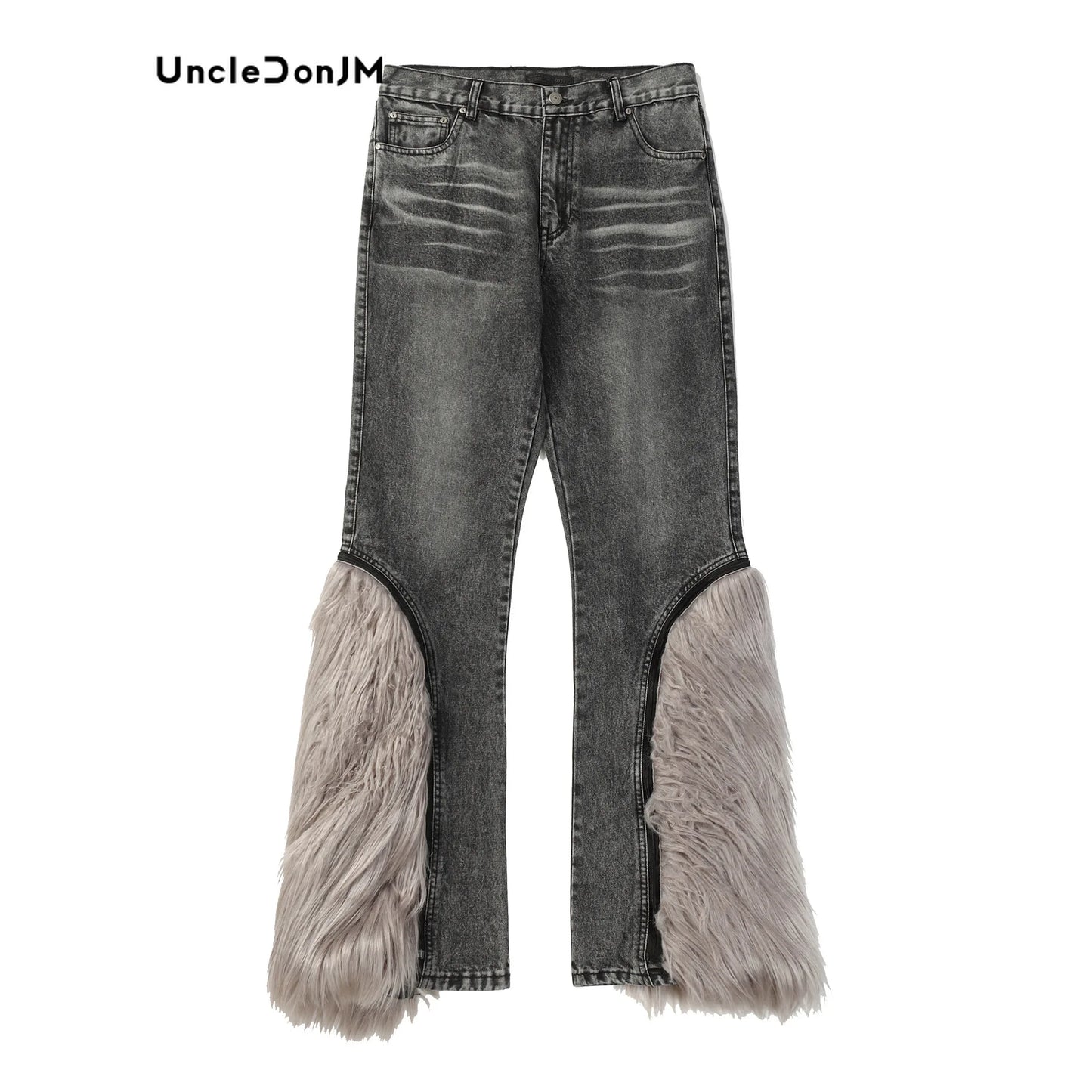 Fur Patchwork Jeans