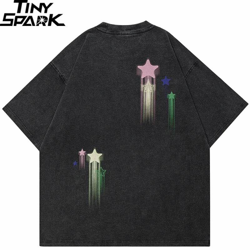 Rising Star Graphic Washed Black T-Shirt