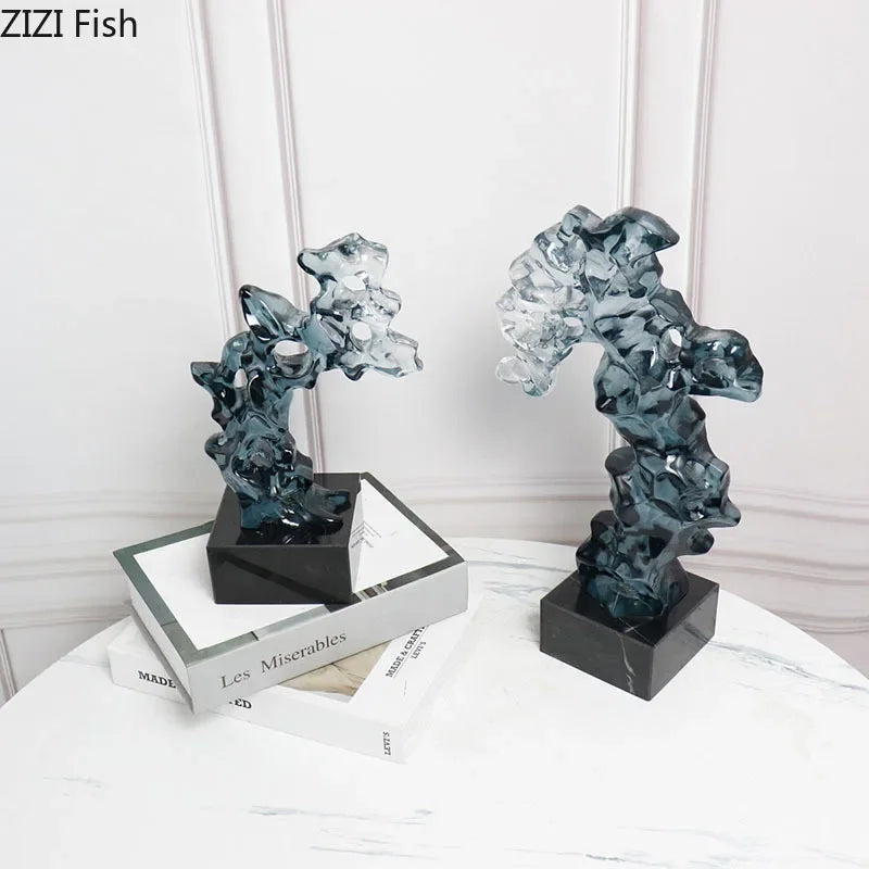 Transparent Taihu Stone Rockery Creative Resin Sculpture