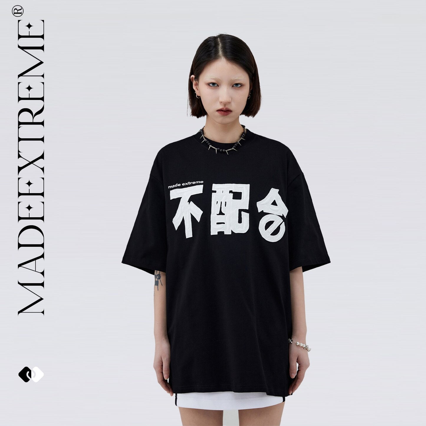 MADEEXTREME Chinese letter printing oversized T-shirt