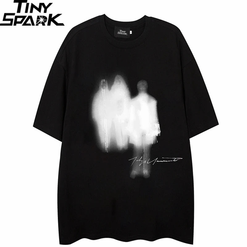 Shadow Graphic Hip Hop Oversized T-Shirt