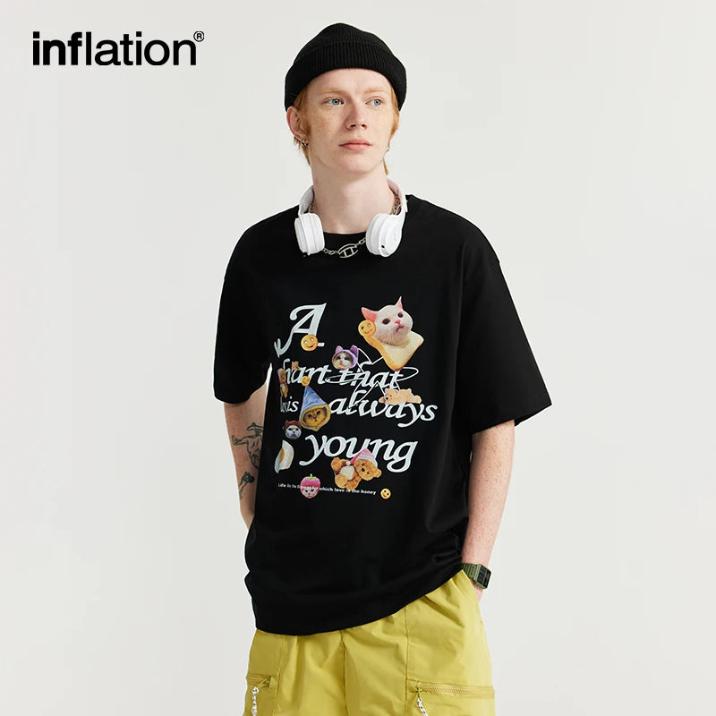 Cartoon Oversized Short Sleeve Printed T-shirt