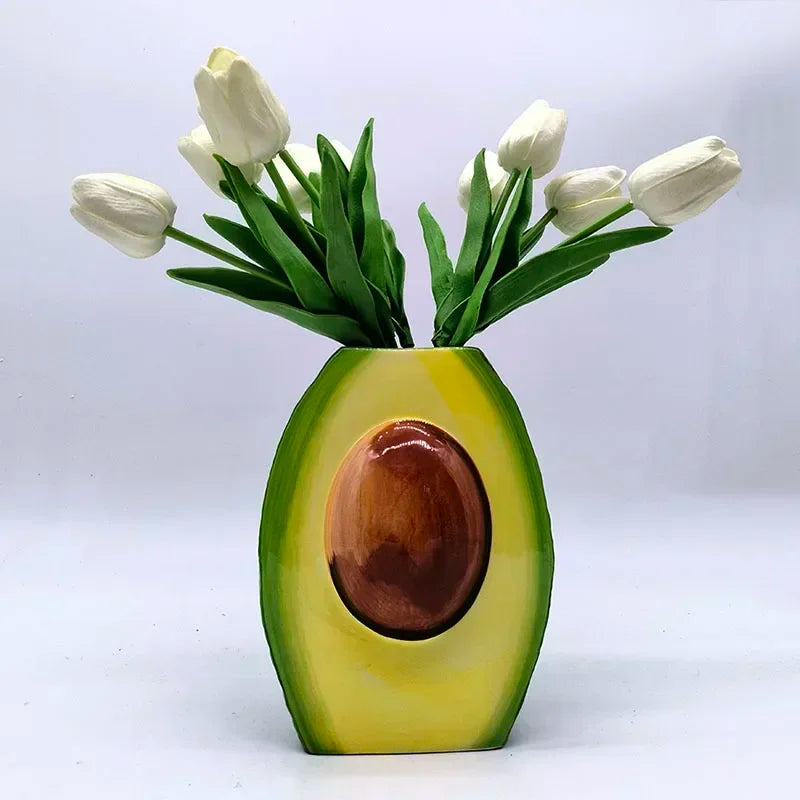 Simulated Avocado Vase