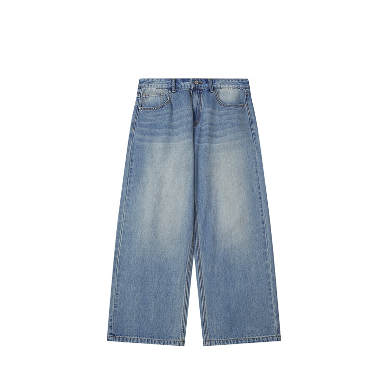 INFLATION Washed Wide Leg Baggy Jeans
