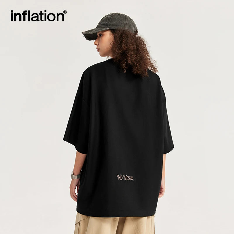 Heavyweight Embroidered Twill Fabric Oversized t-shirt