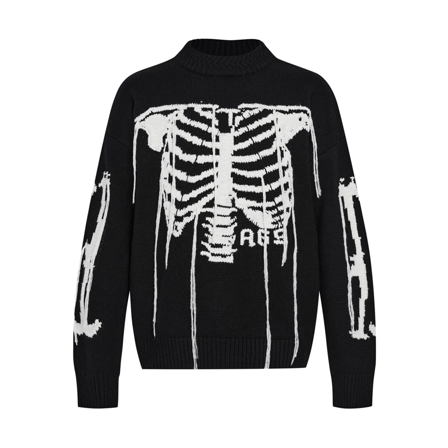 R69 Skeleton Pattern Knitted Sweater